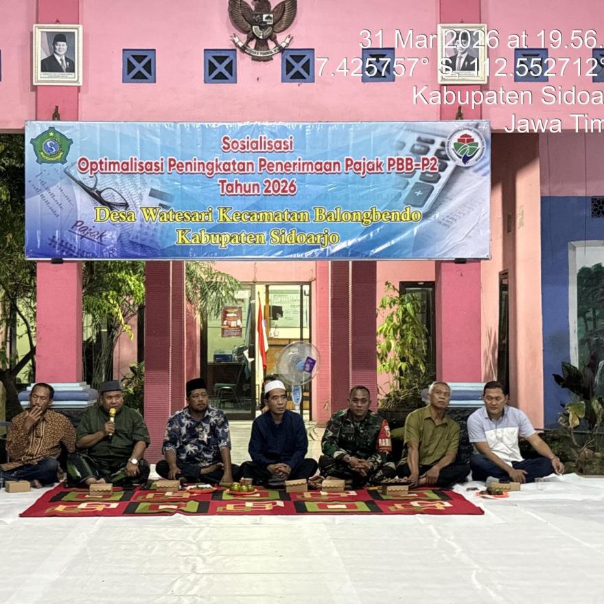 Sosialisasi Optimalisasi Peningkatan Penerimaan Pajak PBB-P2 Tahun 2026 Desa Watesari